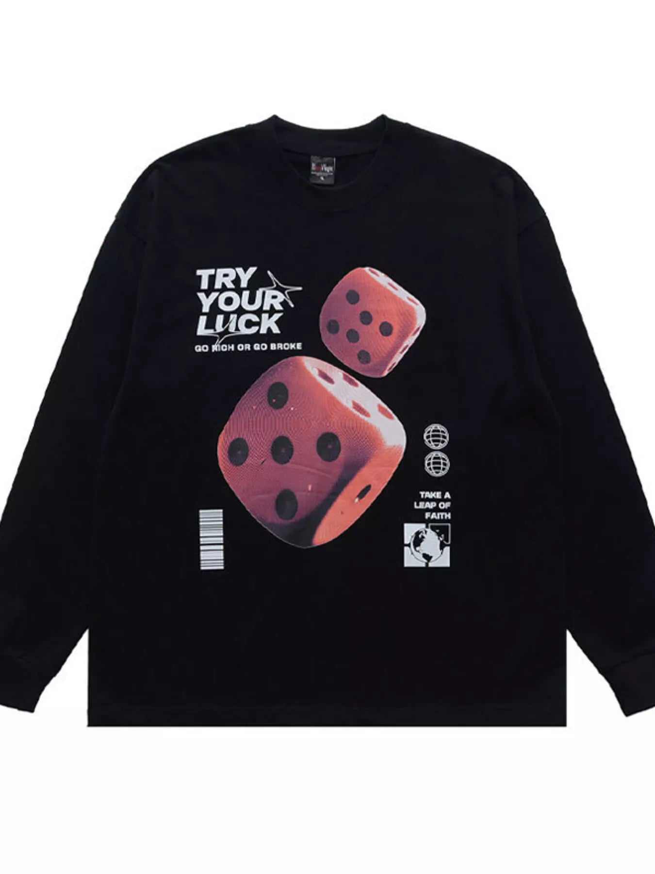 Men's Lucky Dice Graphic Long Sleeve T-Shirt