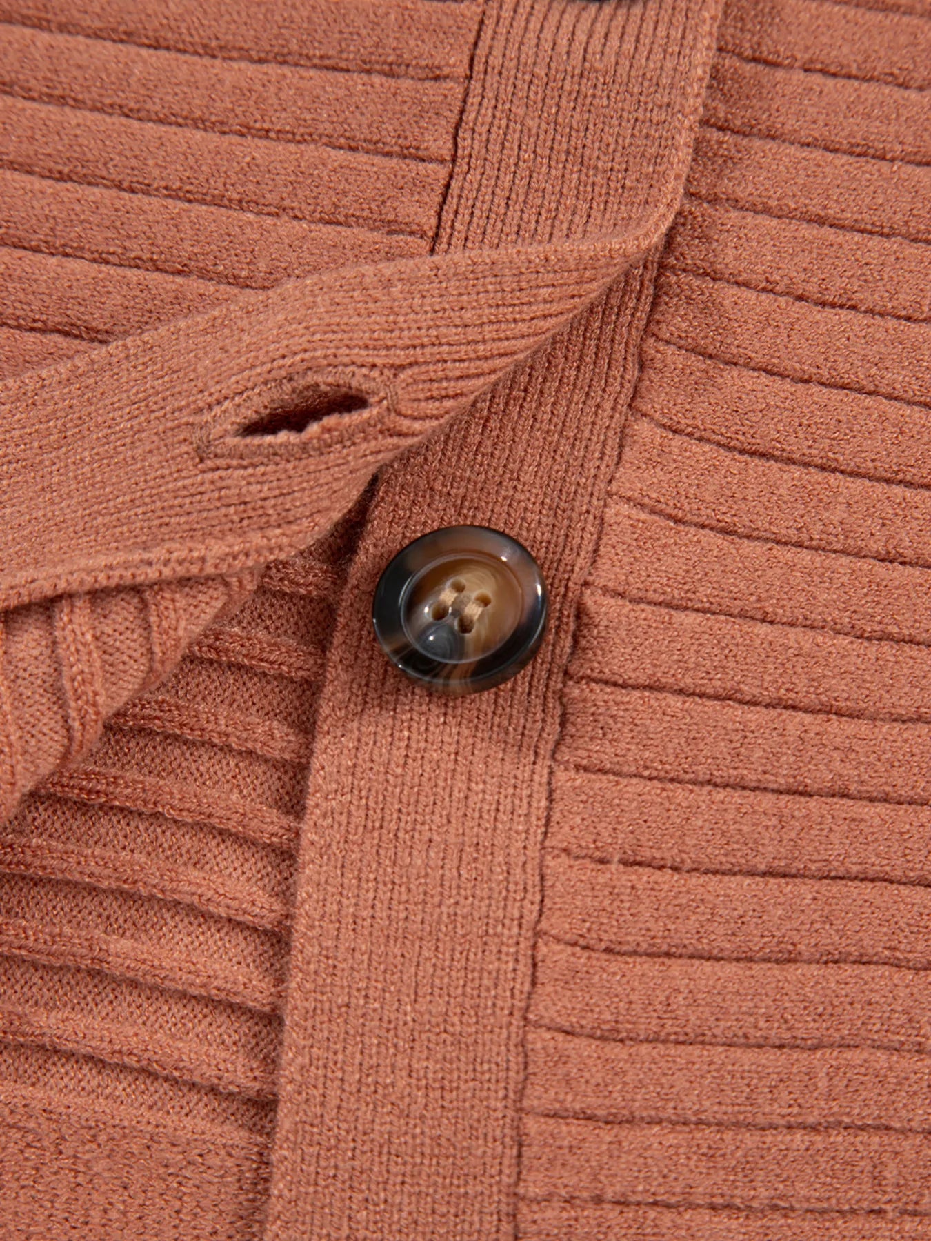 Rib Knit Button Front Dolman Sleeve Sweater Cardigan