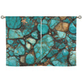 Baha Ranch Turquoise Window Curtains 28"x40" (2-Piece) Made in America