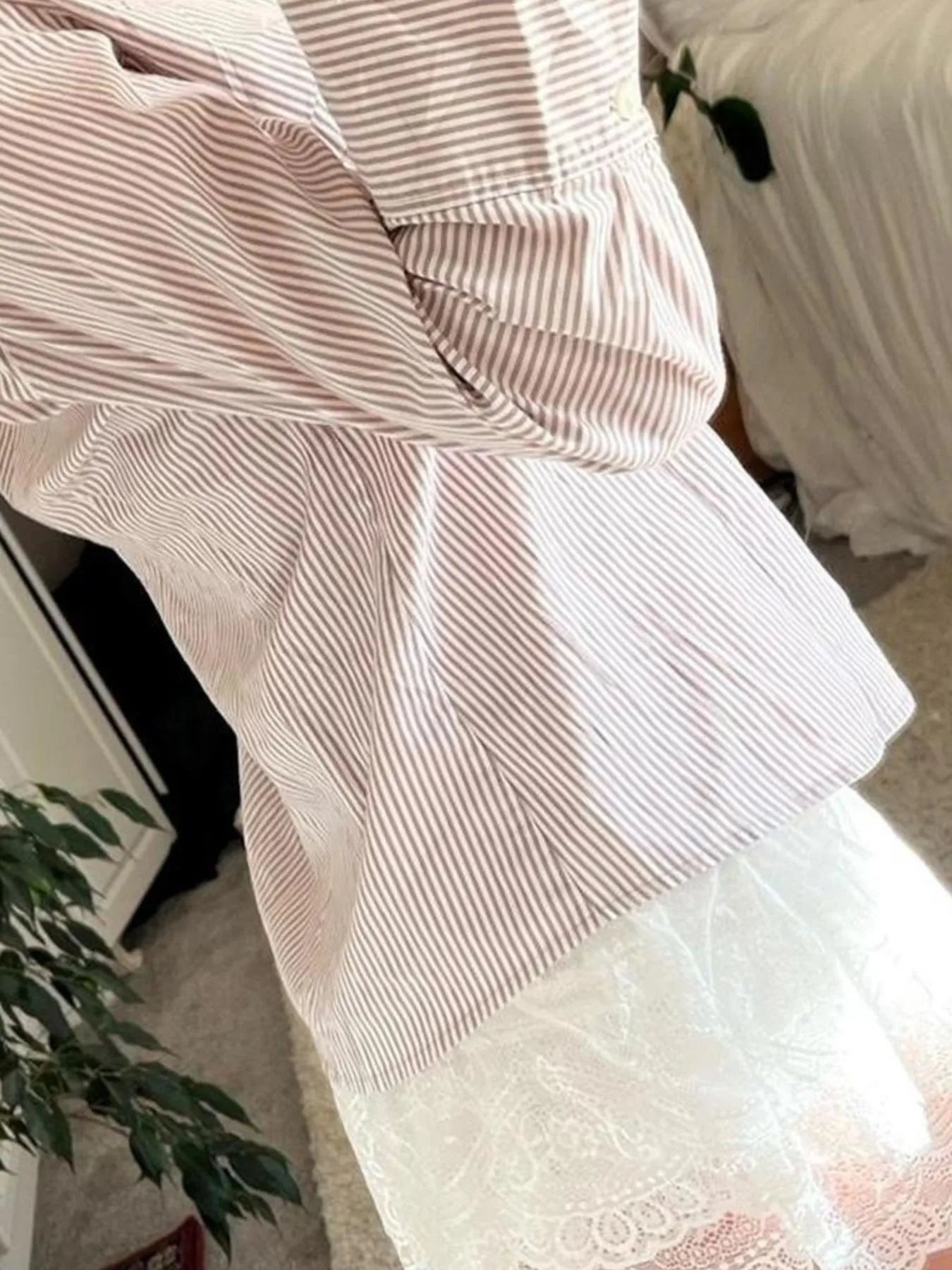 Printed Button-Down Long Sleeve Shirt