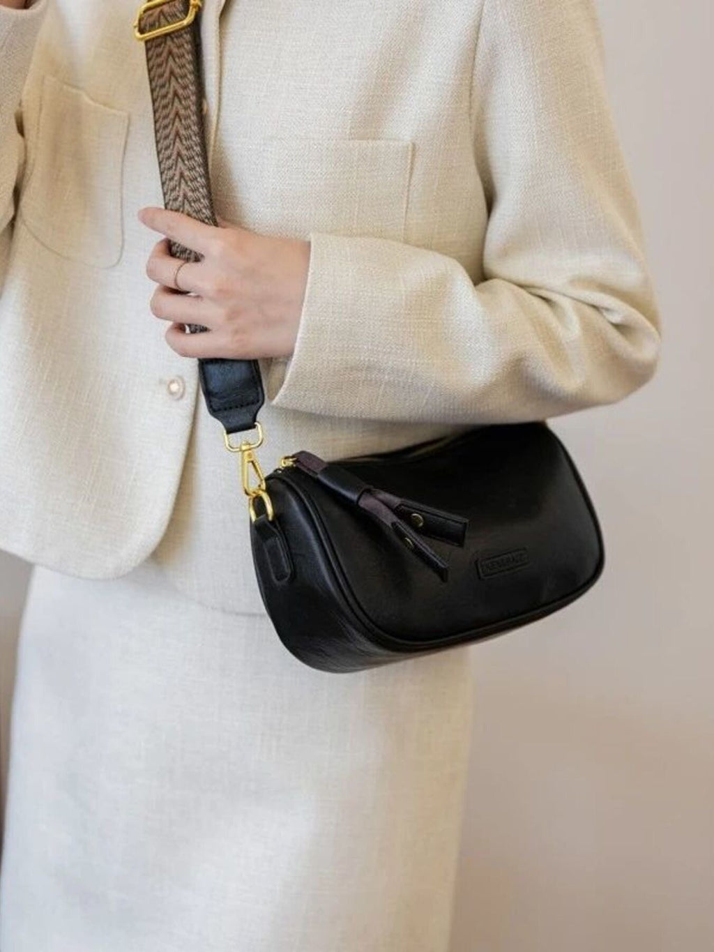 Wide Strap Crossbody Bag