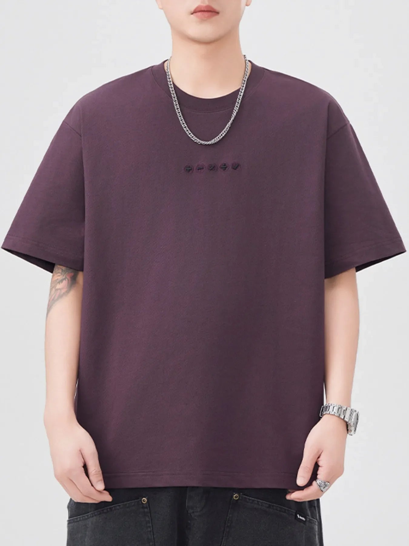 Men's Plus Size Round Neck Relaxed Fit T-Shirt