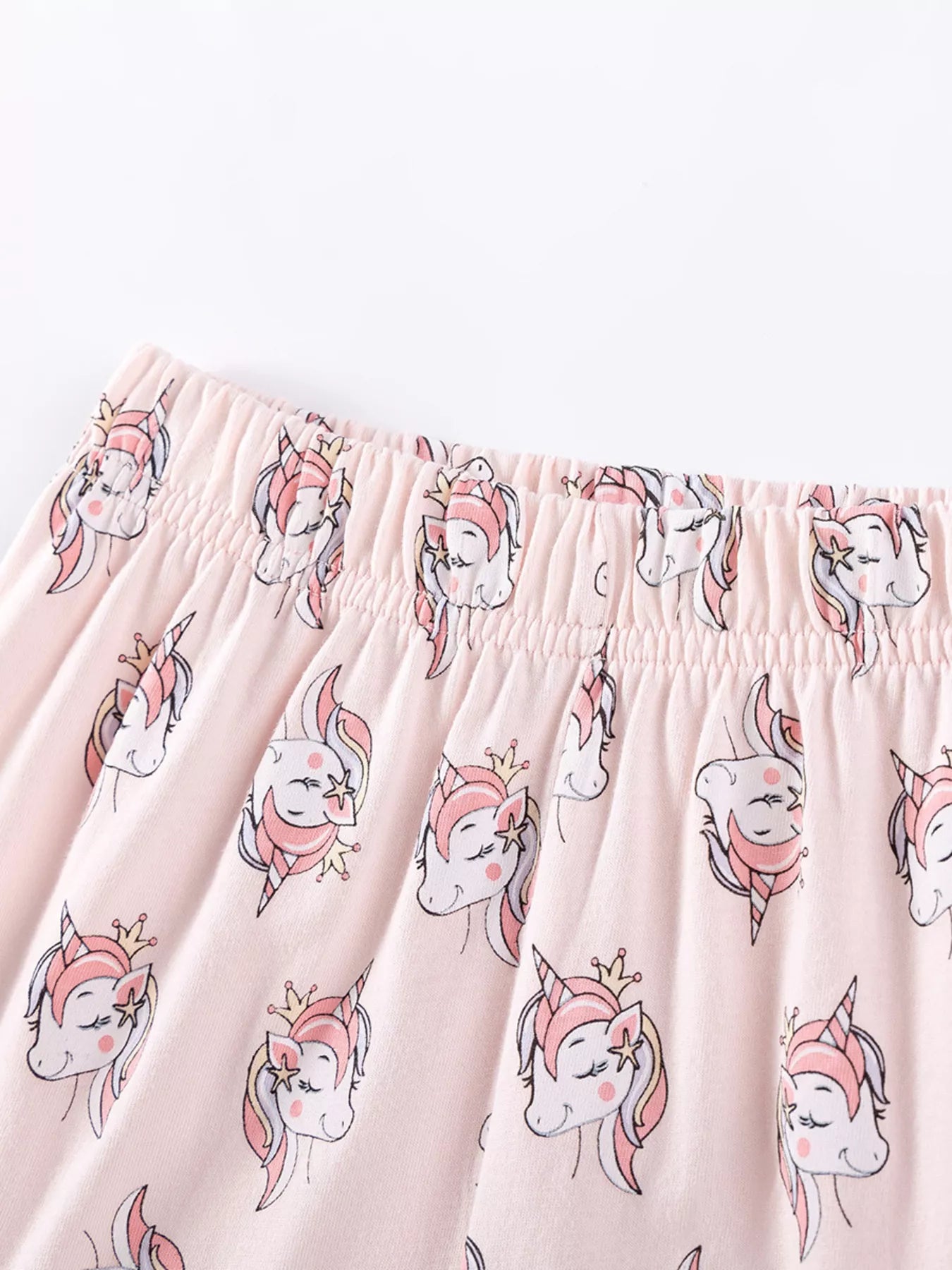 Children's Unicorn Ruffle Sleeve Top and Shorts Set