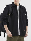 Men's Plus Size Button Up Long Sleeve Shirt