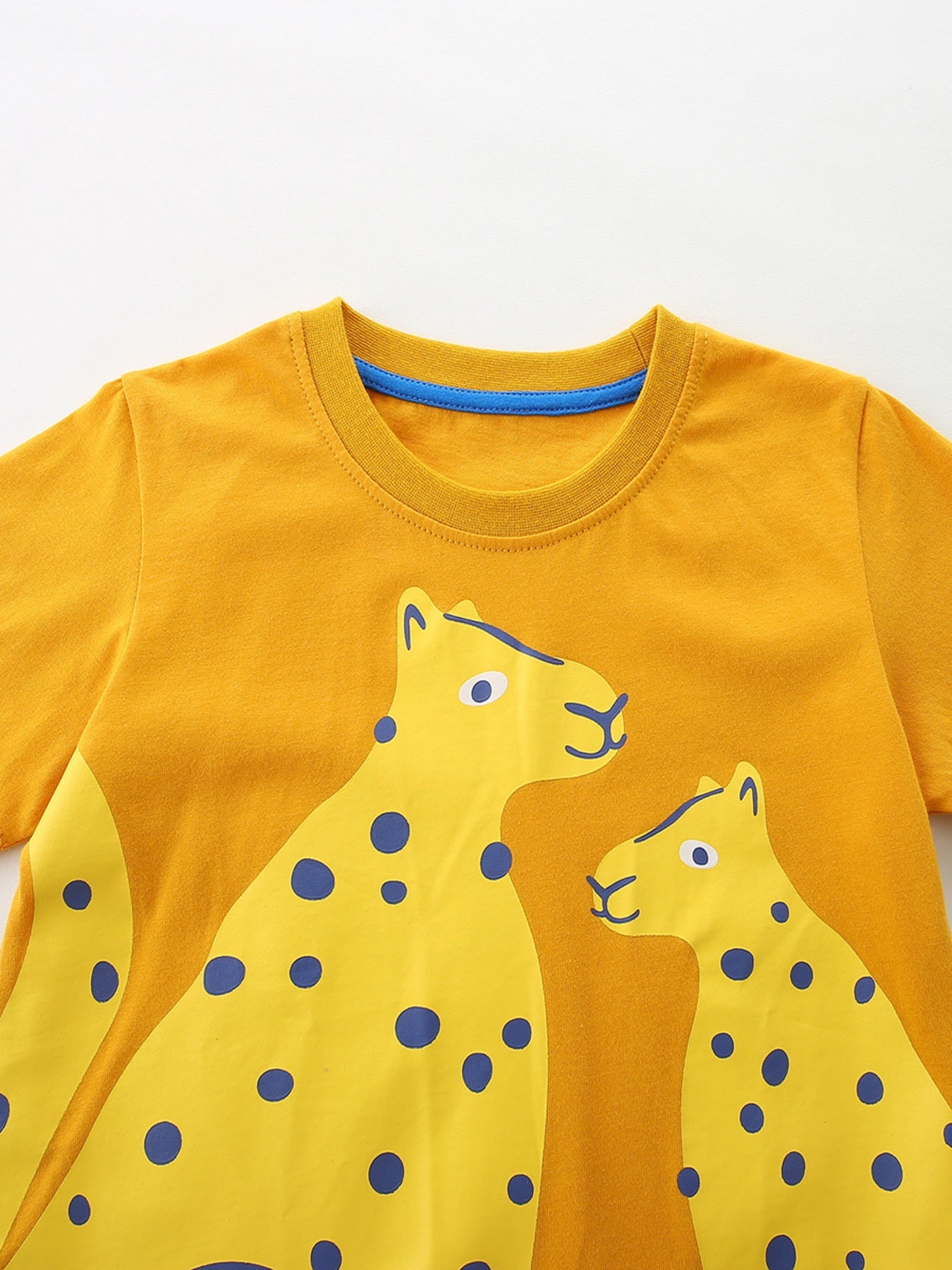 Children's Animal Print Crew Neck T-Shirt Set