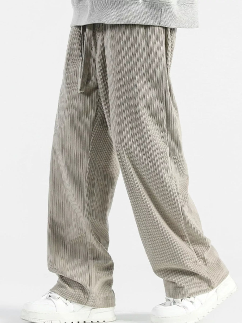 Men's Plus Size Casual Drawstring Wide Leg Pants