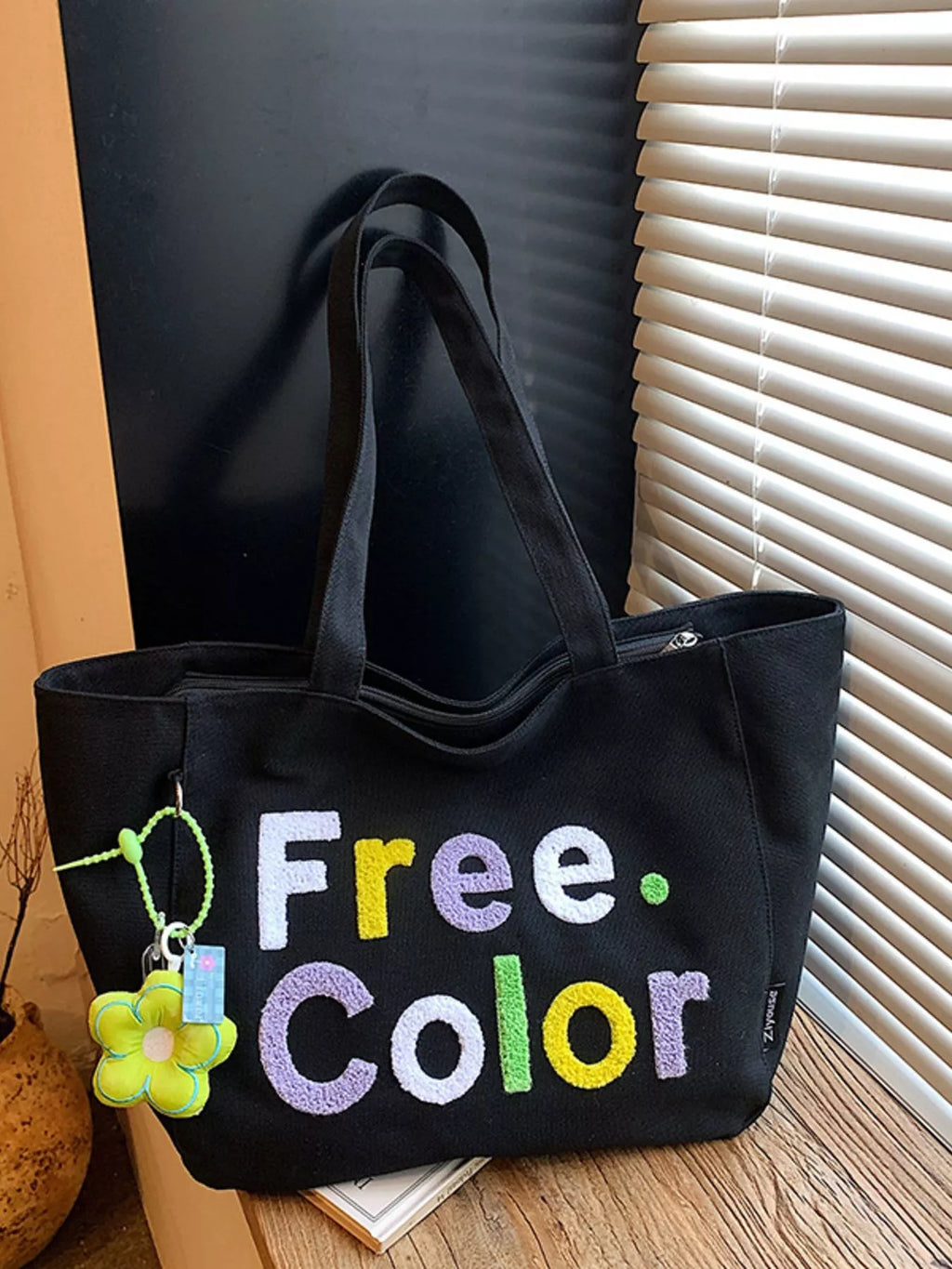 Letter Canvas Shoulder Bag