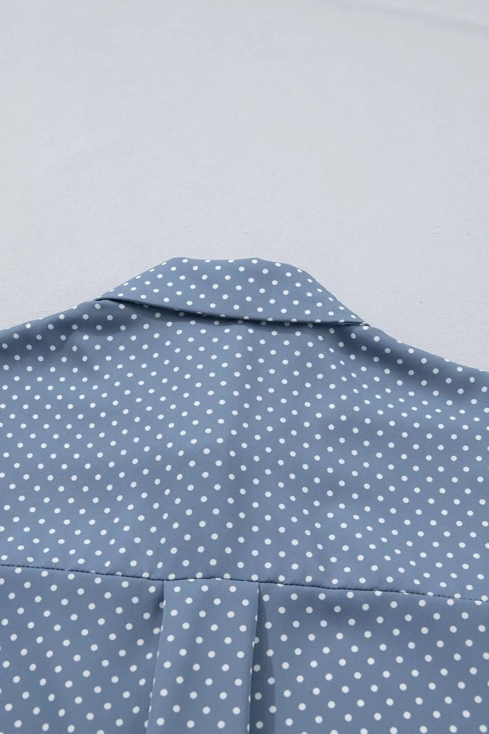 Dotted Print Cuffed Short Sleeve Shirt