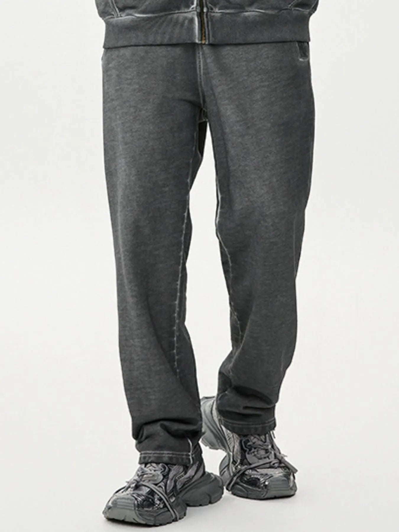 Men's Drawstring Washed Straight Sweatpants