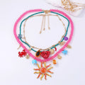 3-Piece Vibrant Summer Beach Charm Necklace