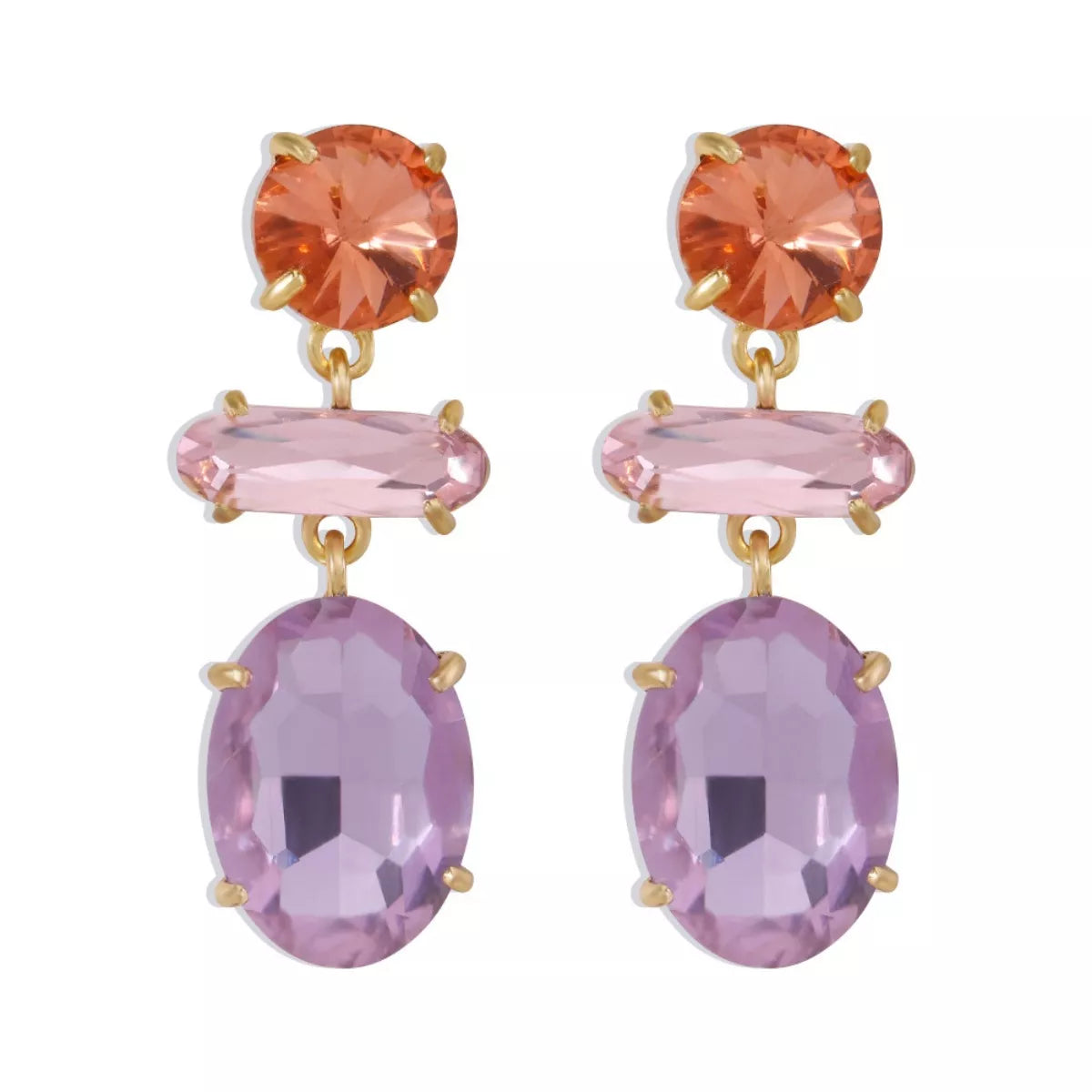 Alloy Geometric Dangle Earrings