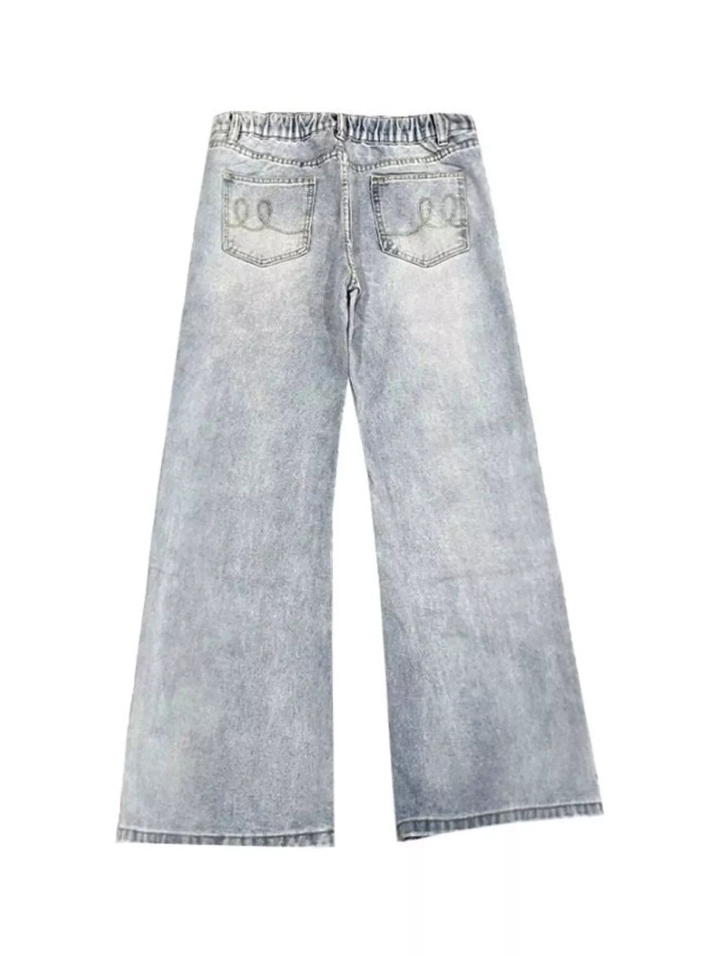 Men's Full Size Washed Flare Jeans Plus Size