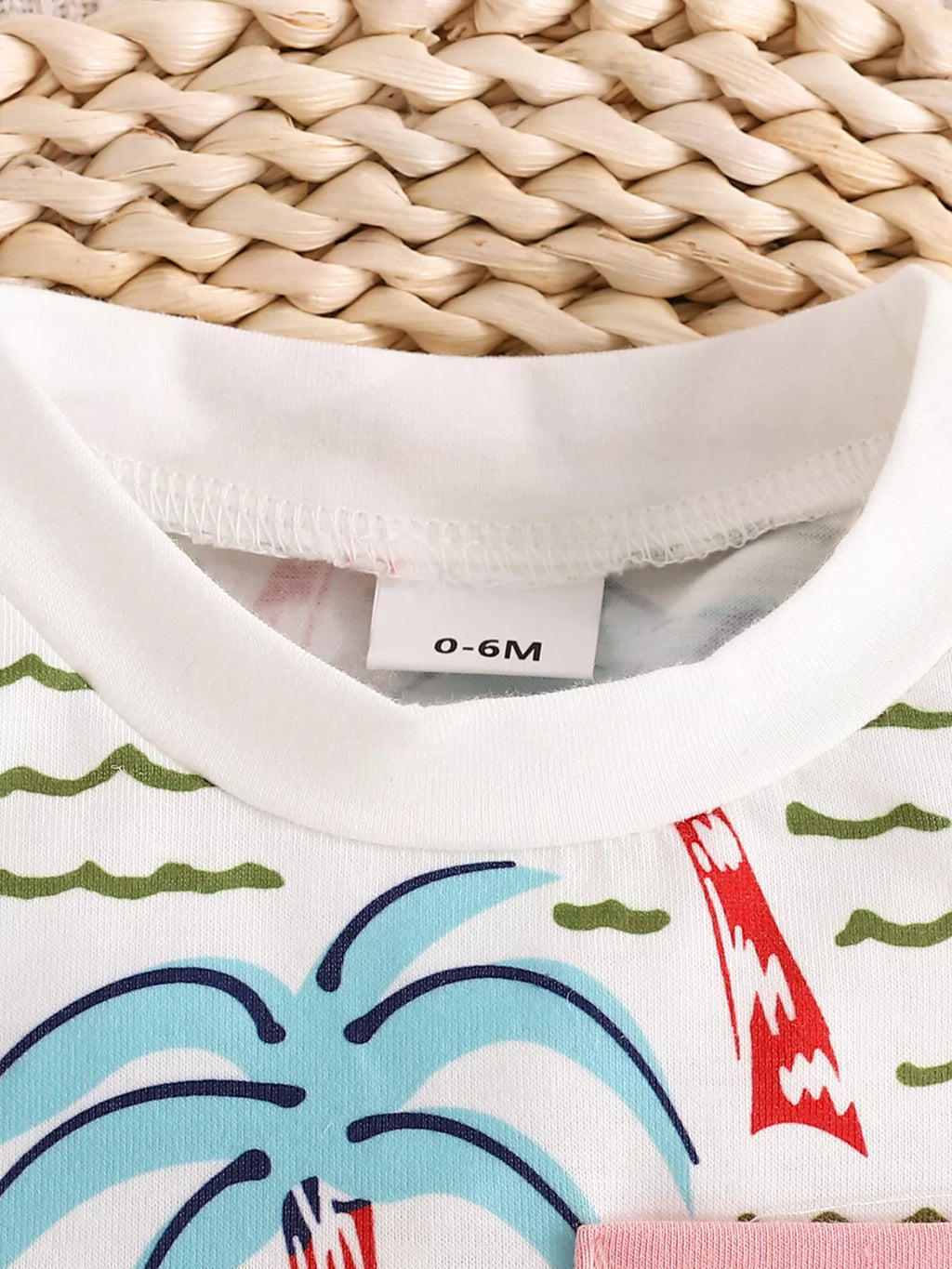 Children's Palm Tree Print T-Shirt and Shorts Set