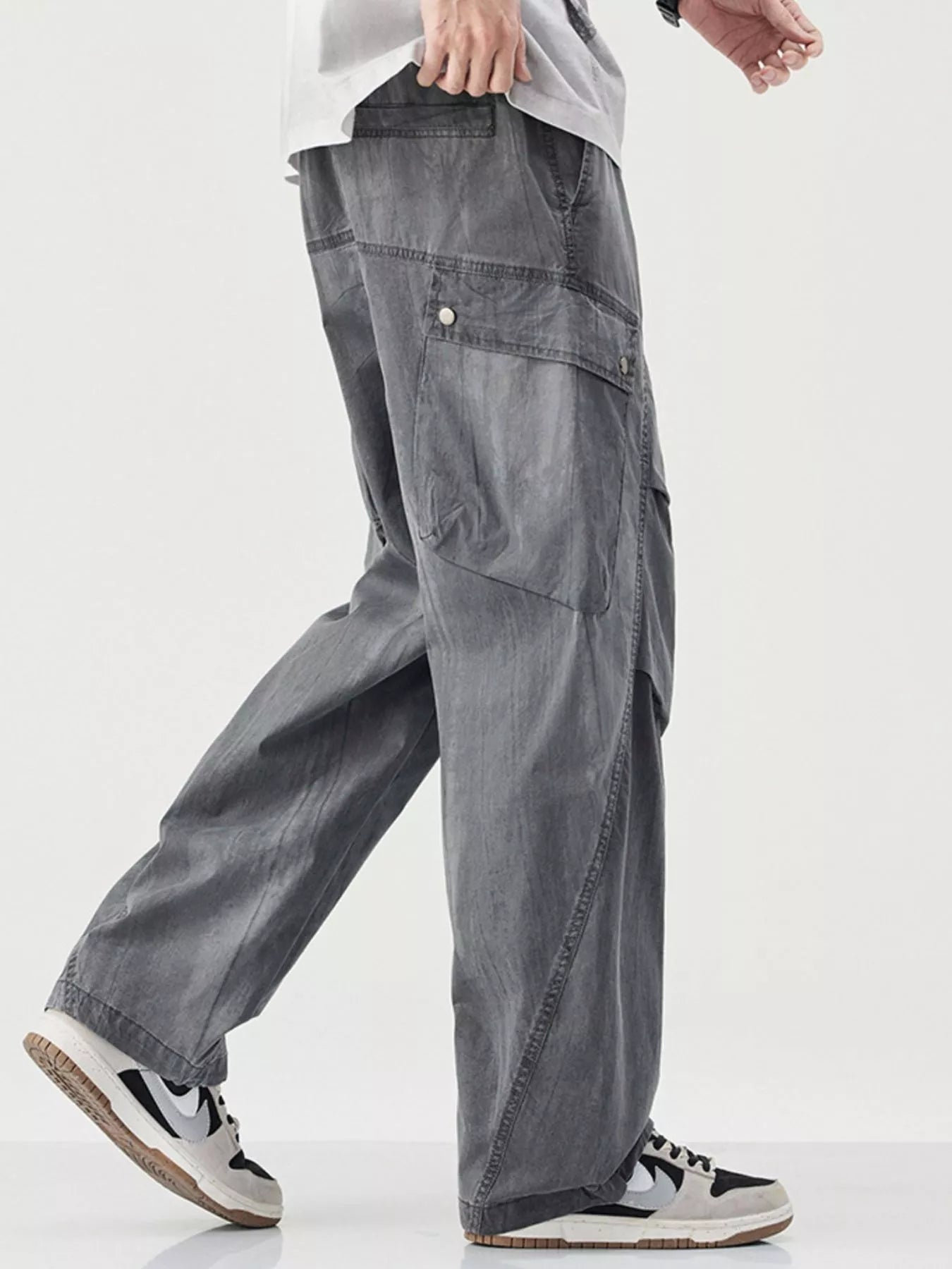 Men's Wide Leg Drawstring Pants