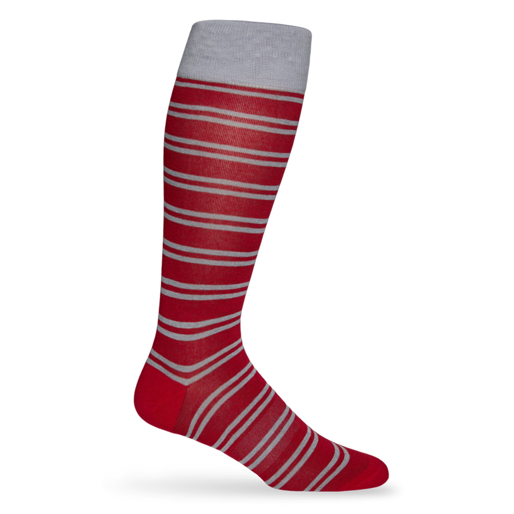 Crimson - Double Stripe Socks