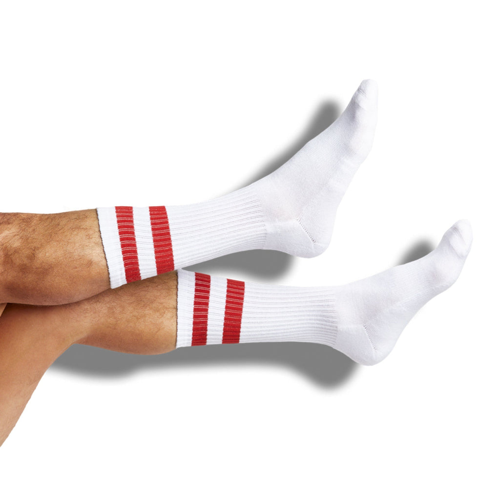 Crimson / White Casual Socks 4 Pack
