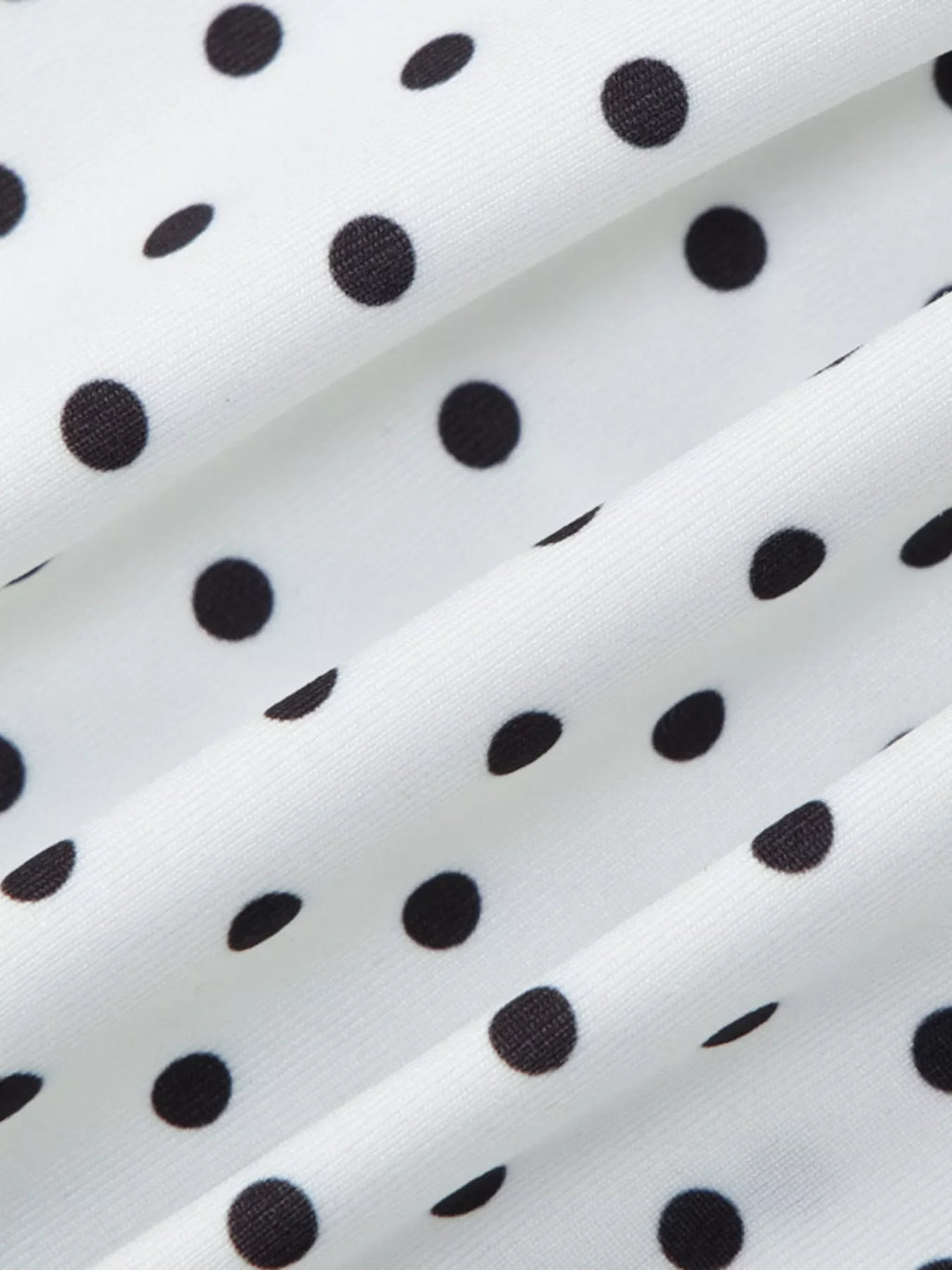 Polka Dot Ruched V-Neck Top