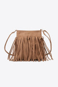 Adored PU Leather Crossbody Bag with Fringe