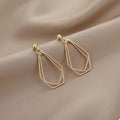 18K Gold-Plated Alloy Geometric Wire Drop Earrings