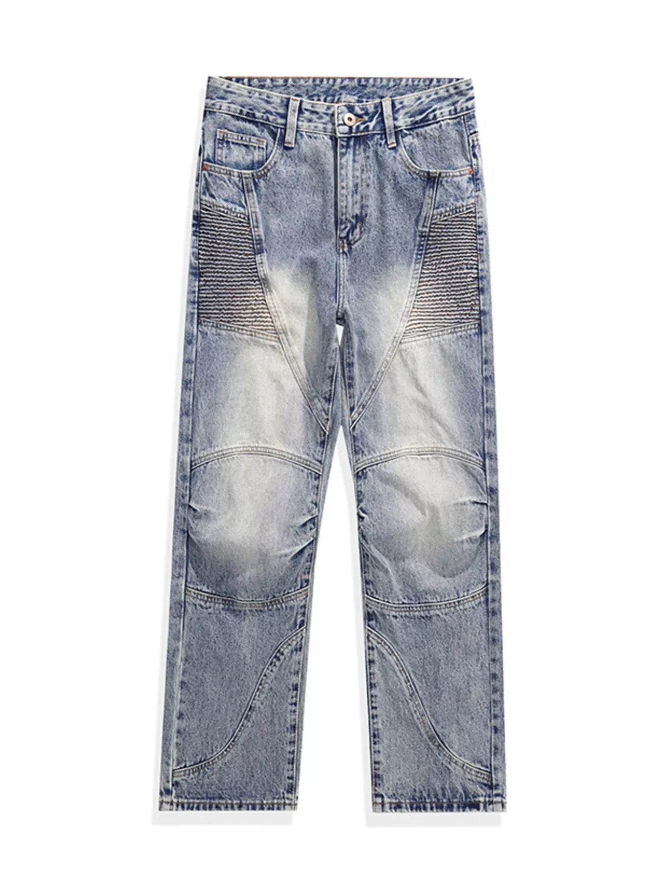 Men's Washed Wide Leg Jeans