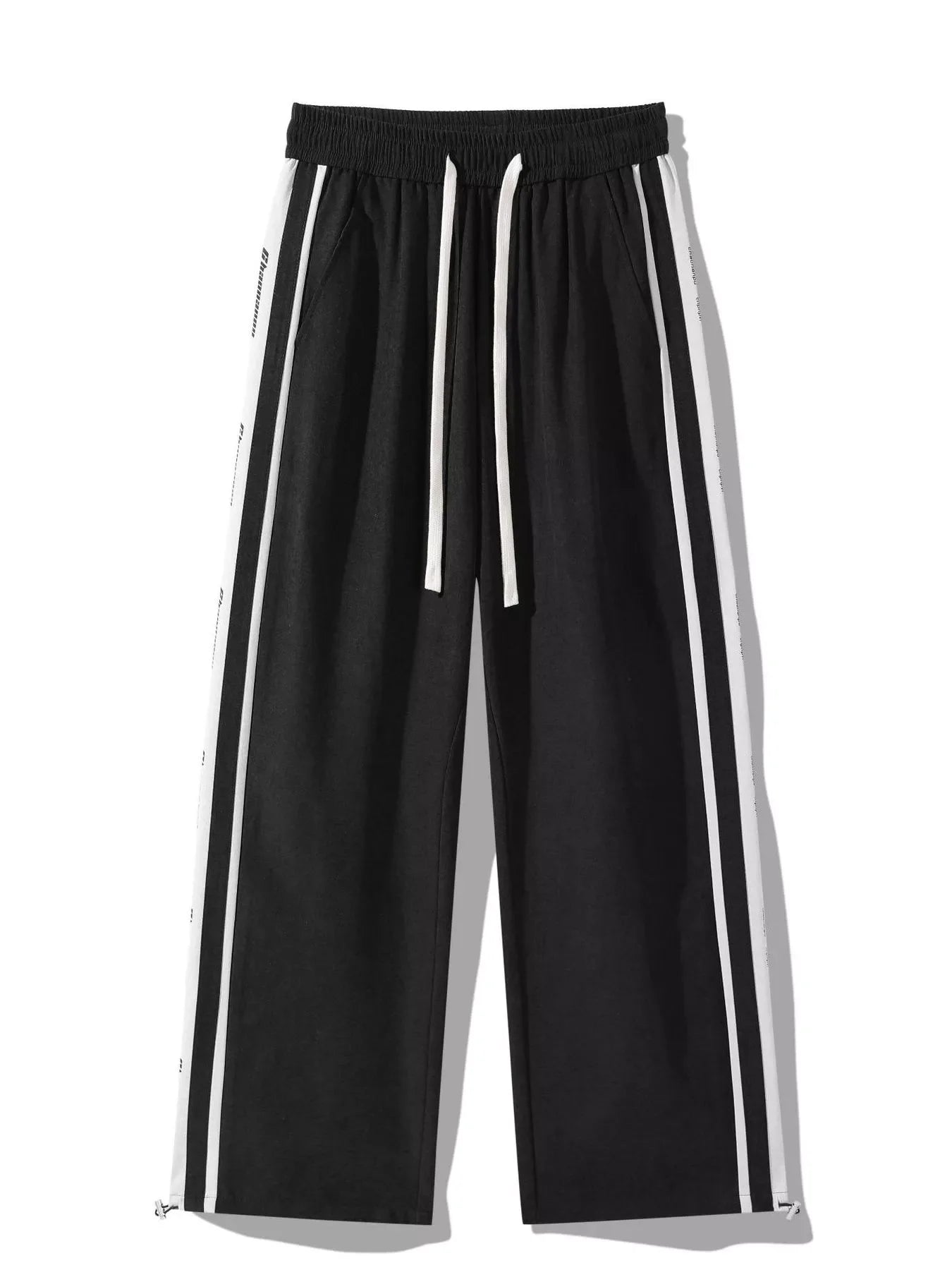 Men's Plus Size Striped Side Loose Fit Casual Pants