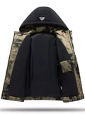 Men's Plus Size Hooded Padded Zip Up Coat