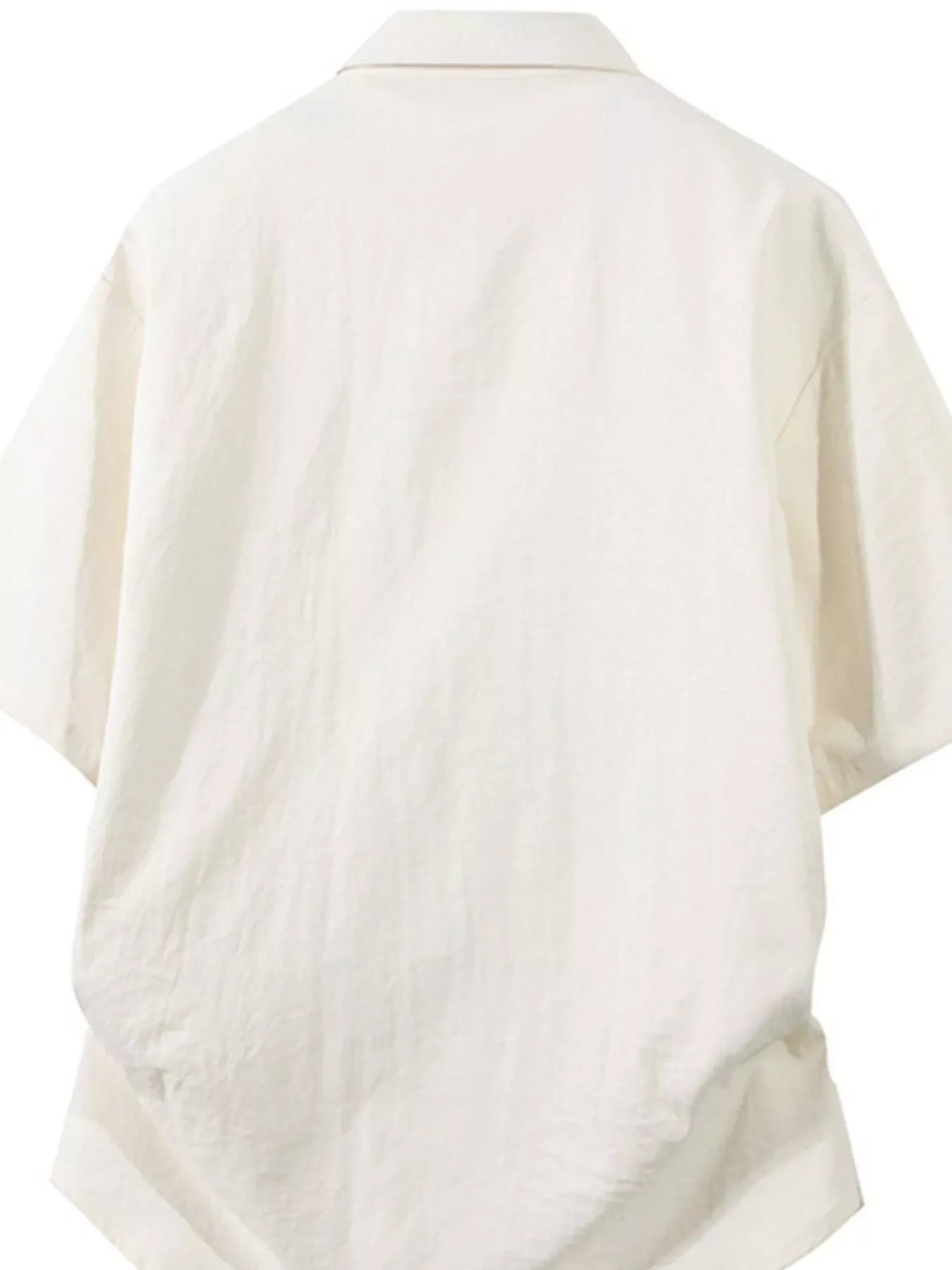 Men's Plus Size Casual Short Sleeve Button-Down Shirt