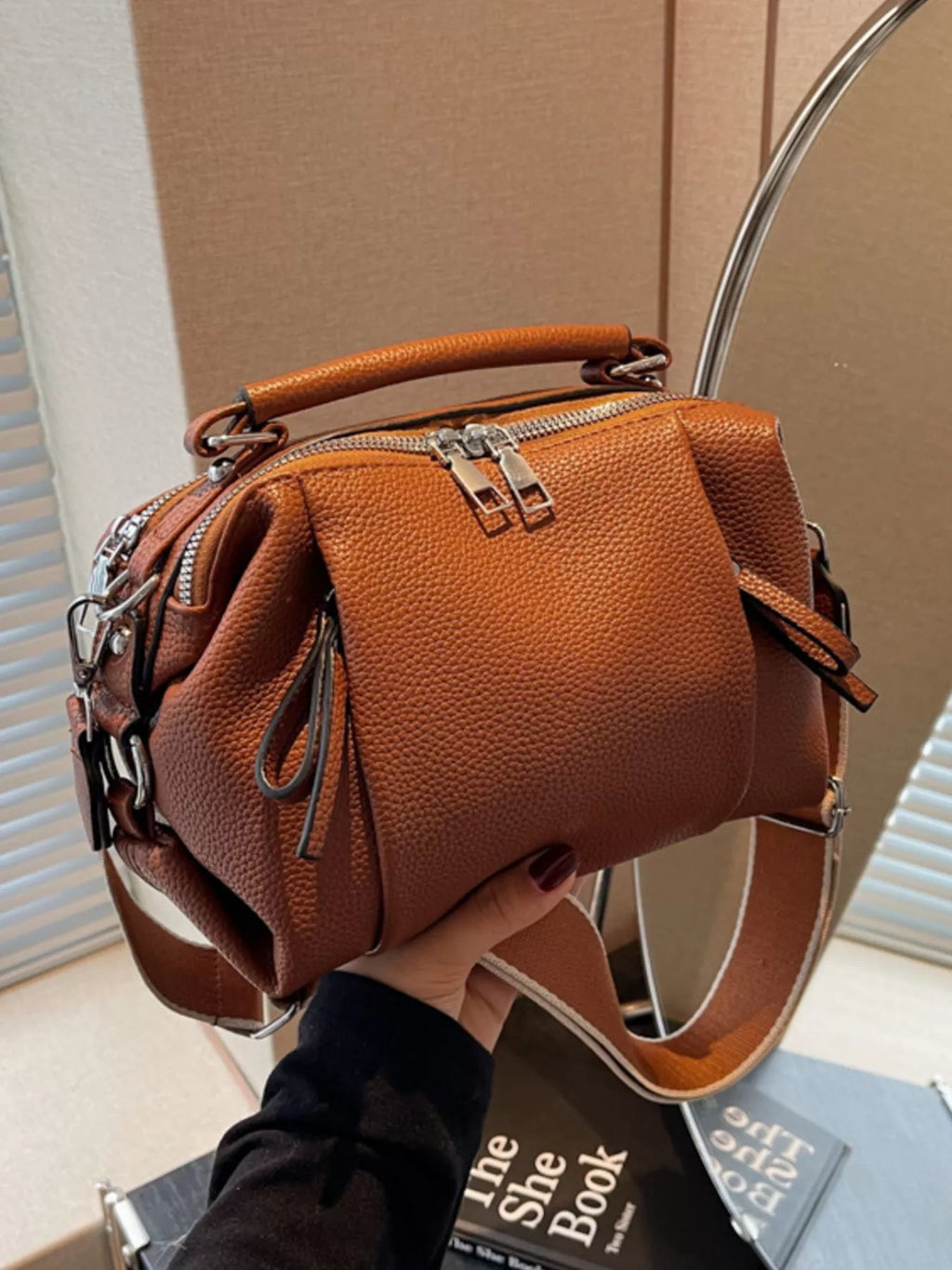 Wide Strap Crossbody Bag