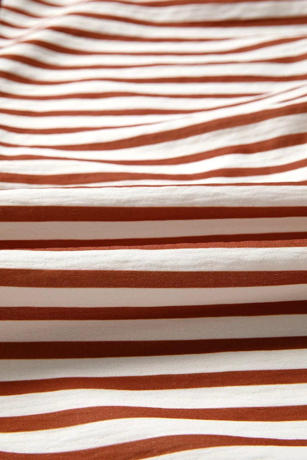 Stripe Babydoll Long Sleeve Blouse