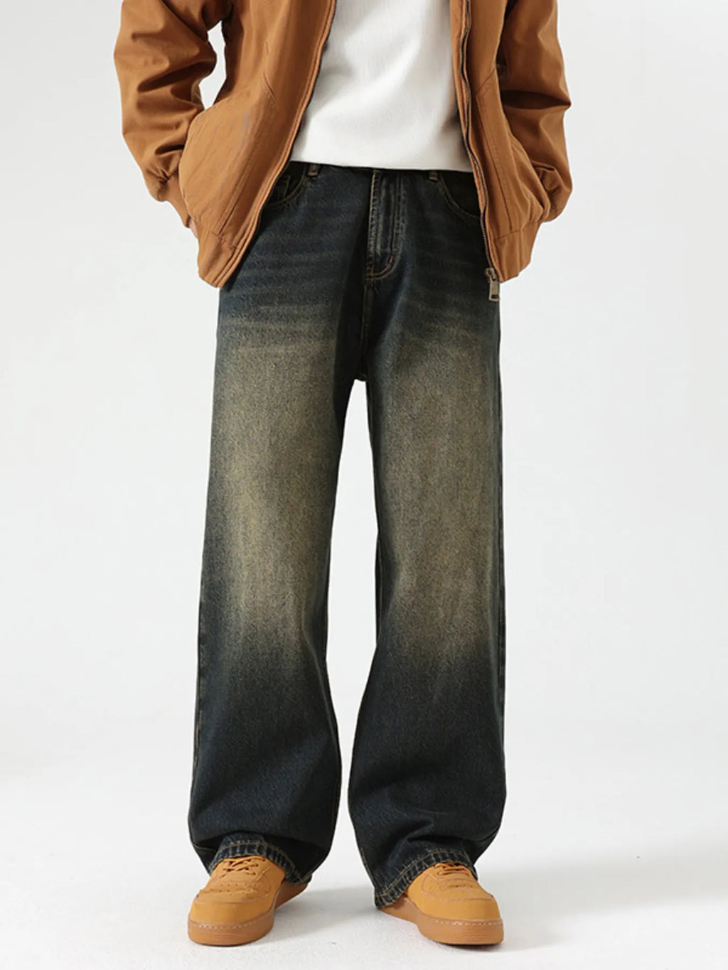 Men's Wide Leg Baggy Jeans