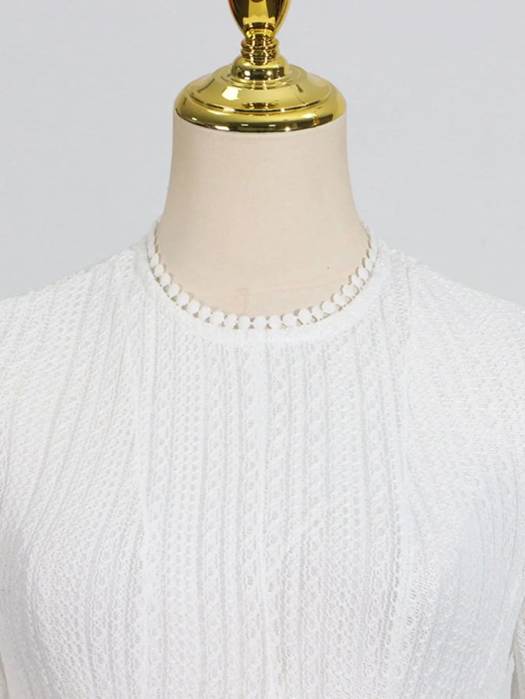 Layered Round Neck Long Sleeve Dress