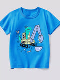 Children's Dinosaur Excavator Graphic T-Shirt