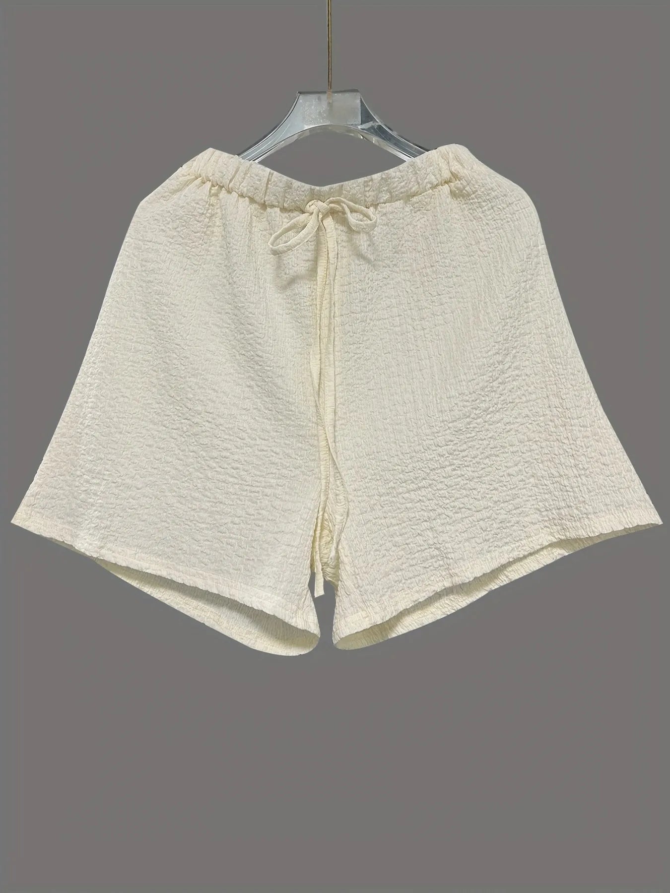 Tie Front Long Sleeve Top and Shorts Set