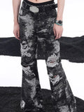 Men's Distressed Wide Leg Jeans