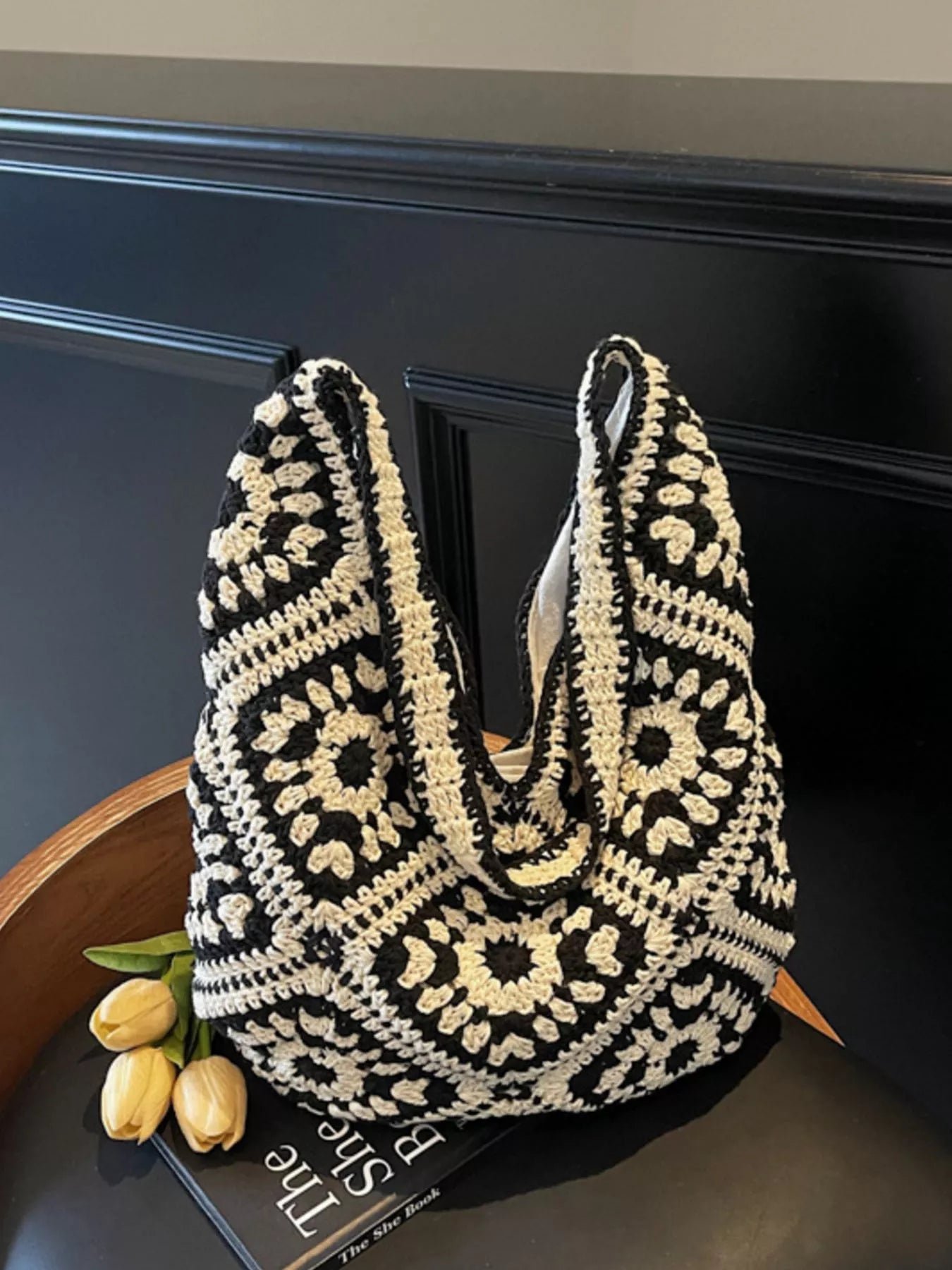 Crochet Hobo Shoulder Bag