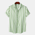 Men's Plus Size Striped Short Sleeve Shirt