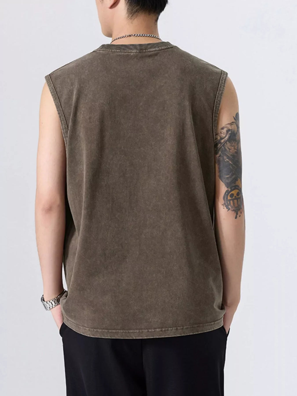 Men's Plus Size Round Neck Tank