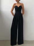 Full Size Spaghetti Strap Wide Leg Jumpsuit Plus Size