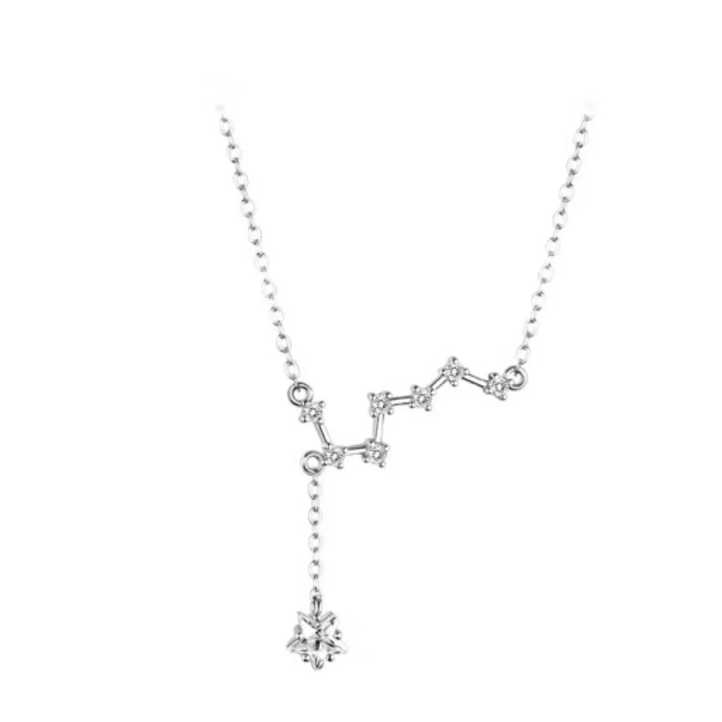 925 Sterling Silver Zircon Star Necklace