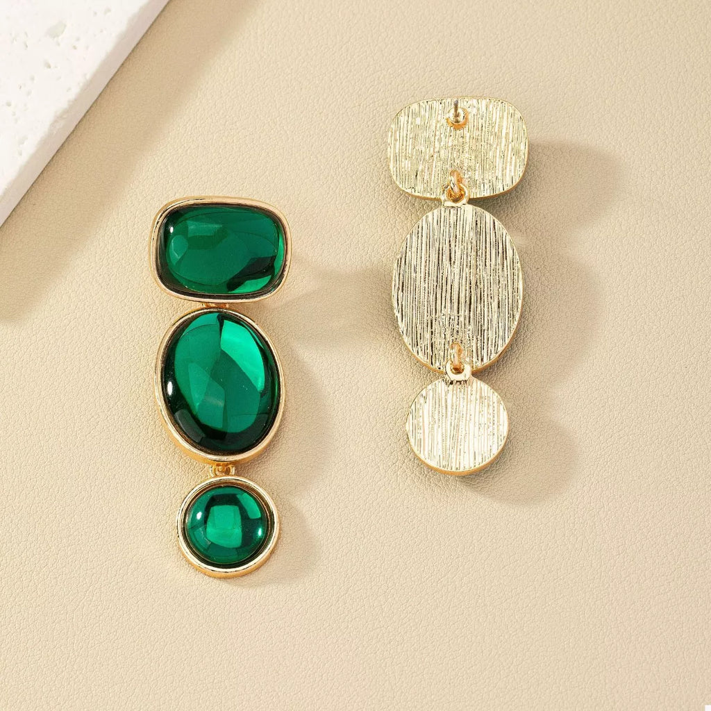 18K Gold-Plated Alloy Resin Drop Earrings