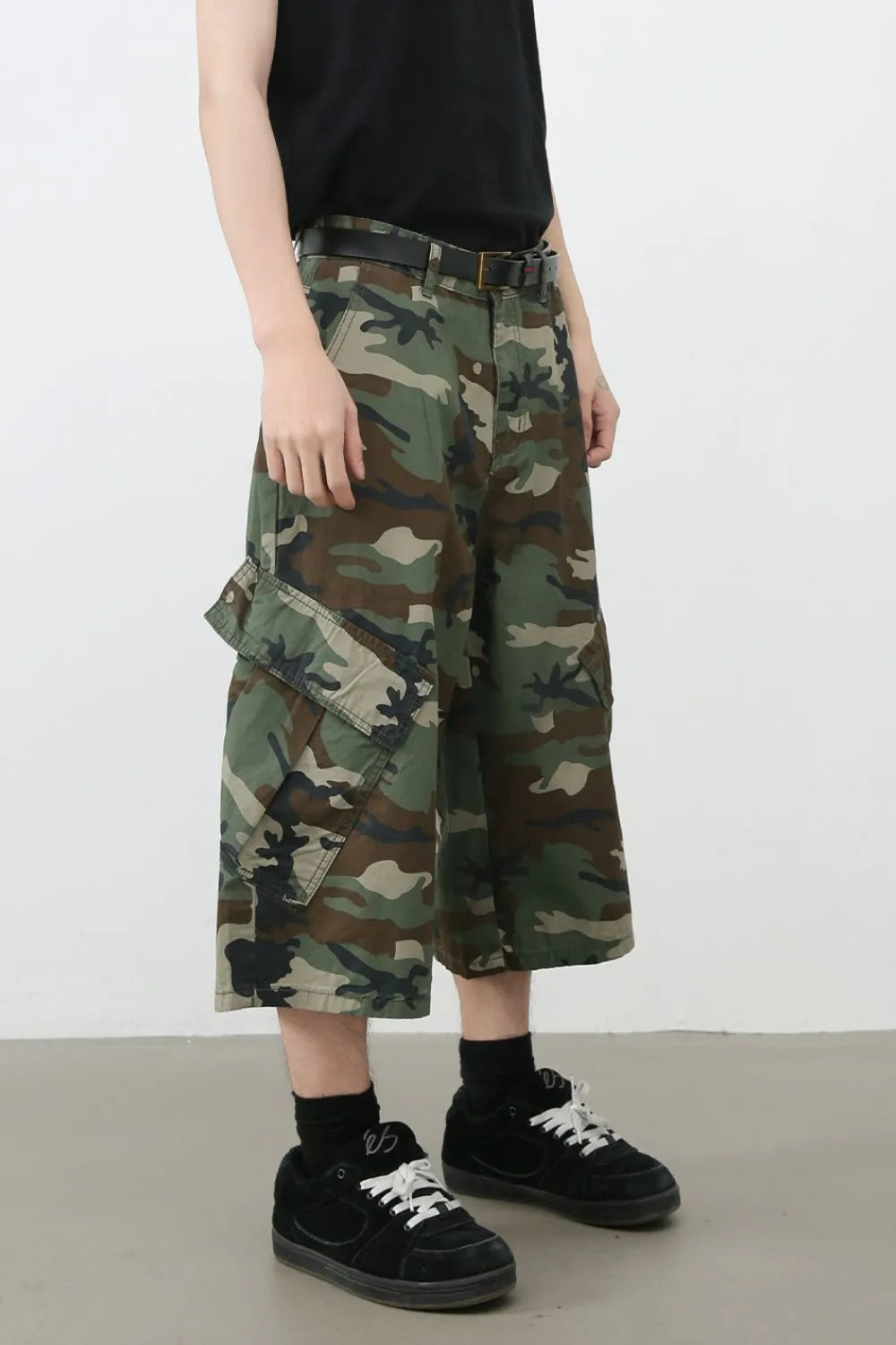 Men's Camouflage Denim Cargo Shorts