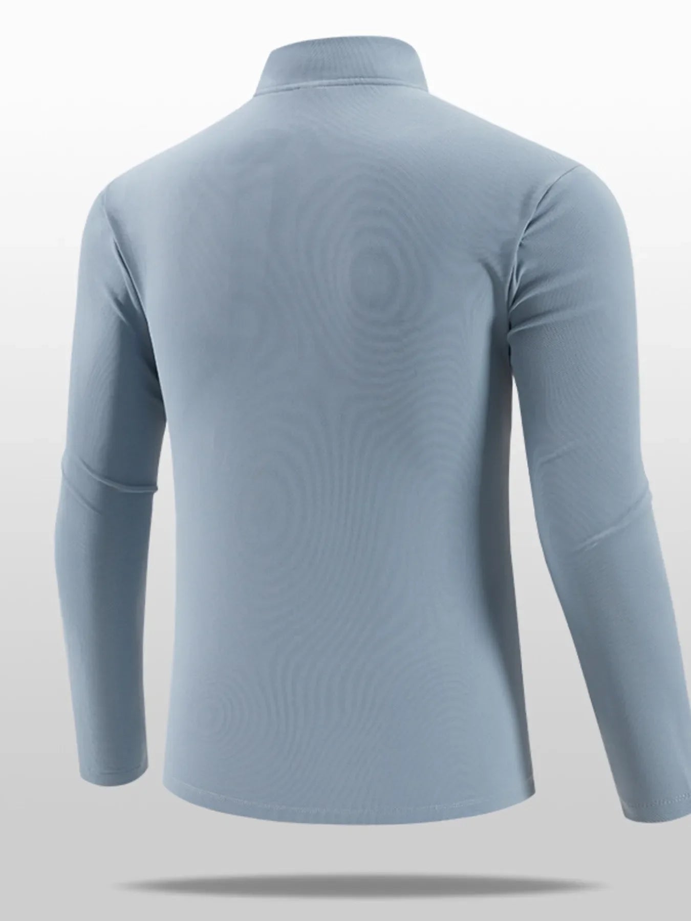 Men's Plus Size Quarter-Zip Long Sleeve Top