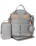 Skip Hop Diaper Bag Backpack: Suite 6-in-1 Diaper Backpack Set Multi-Function Baby Travel Bag with Changing Pad Stroller Straps Bottle Bag and Pacifier Pocket Dove Grey