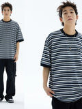 Men's Classic Striped Cotton Crew Neck T-Shirt