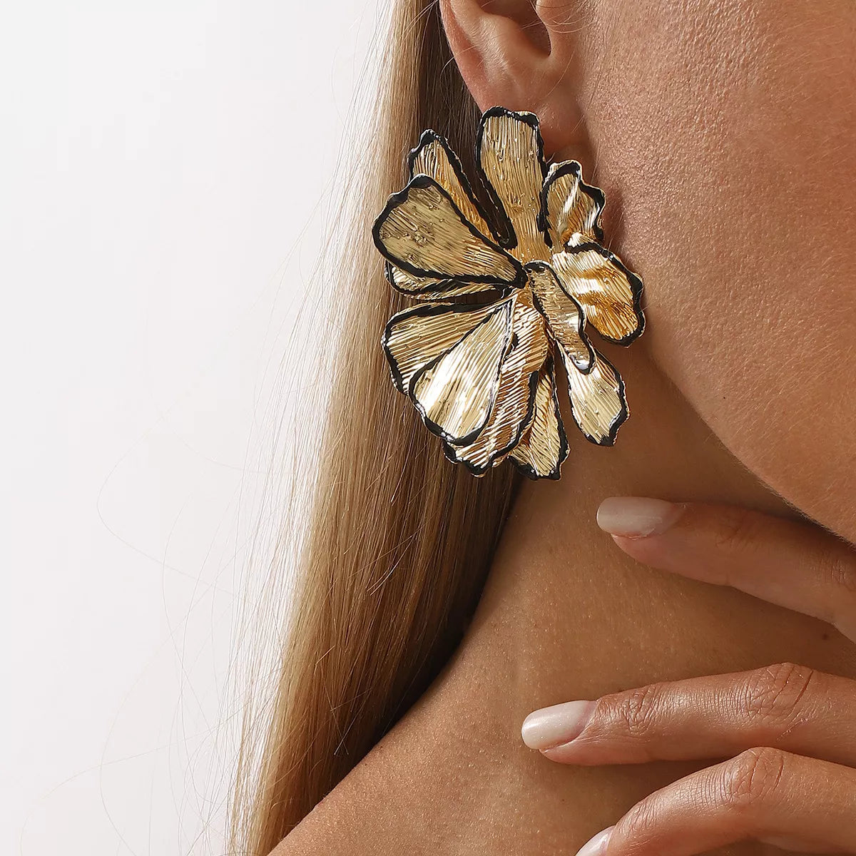 18K Gold-Plated Flower Stud Earrings