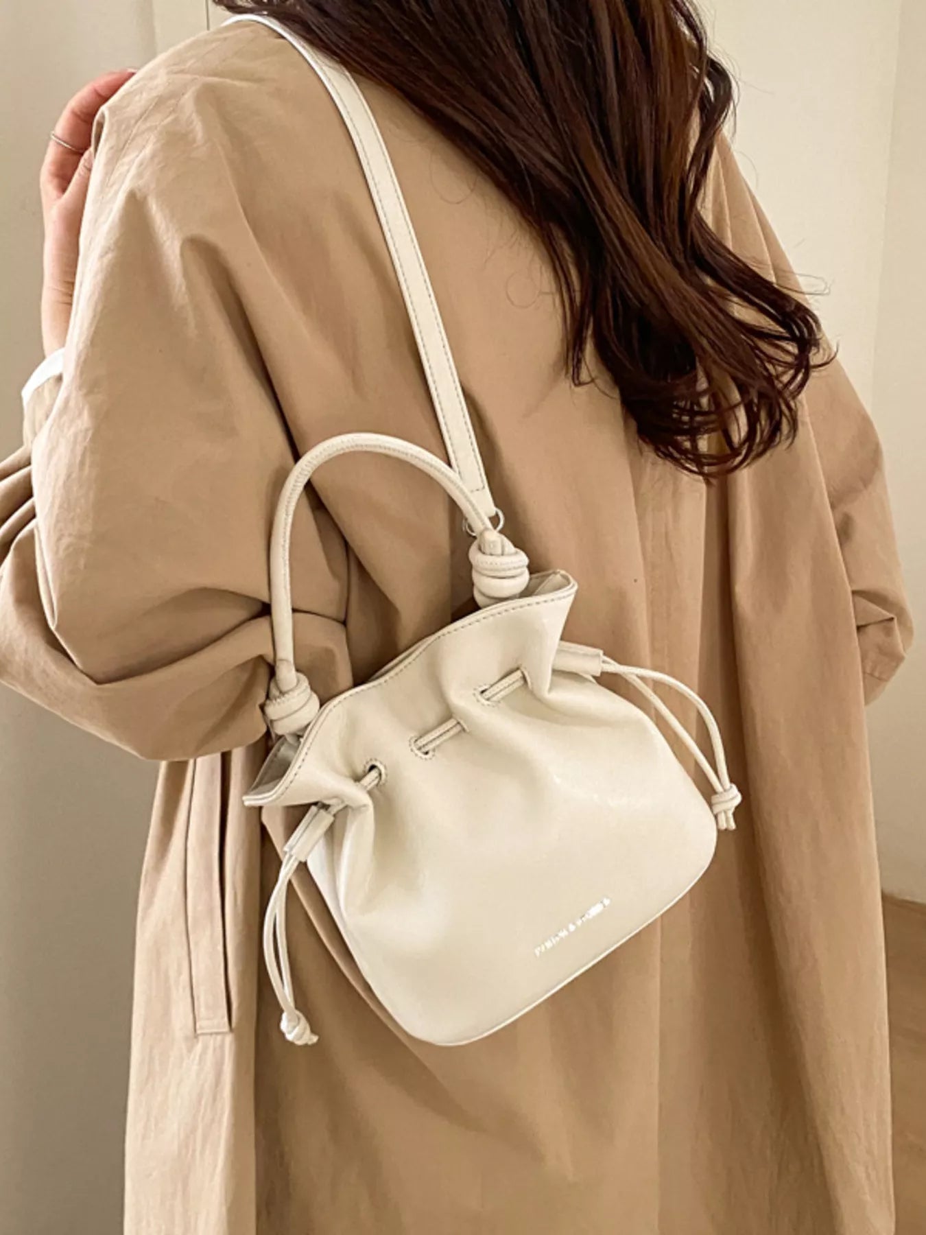 Drawstring Bucket Crossbody Bag