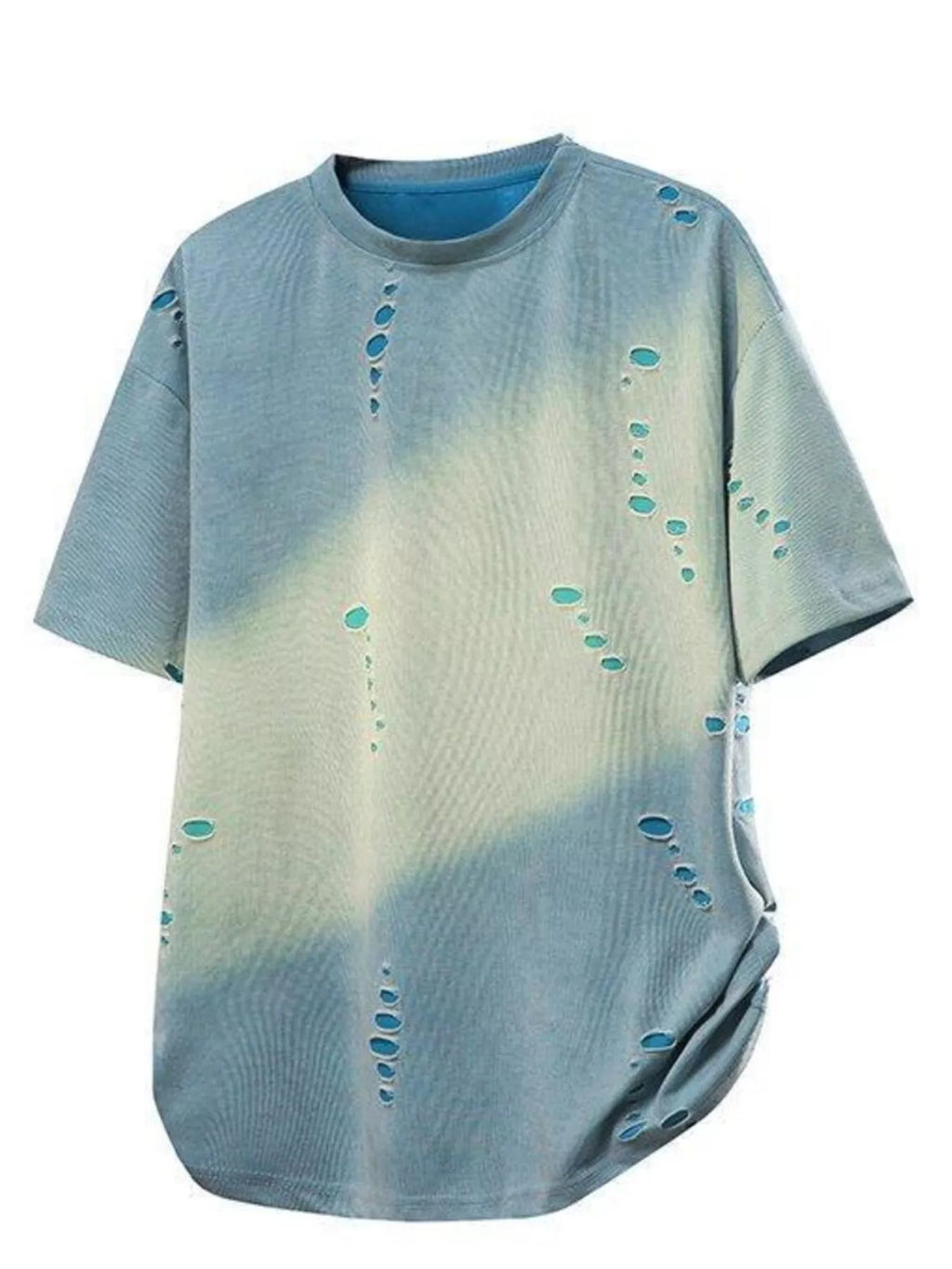 Men's Plus Size Gradient Round Neck T-Shirt