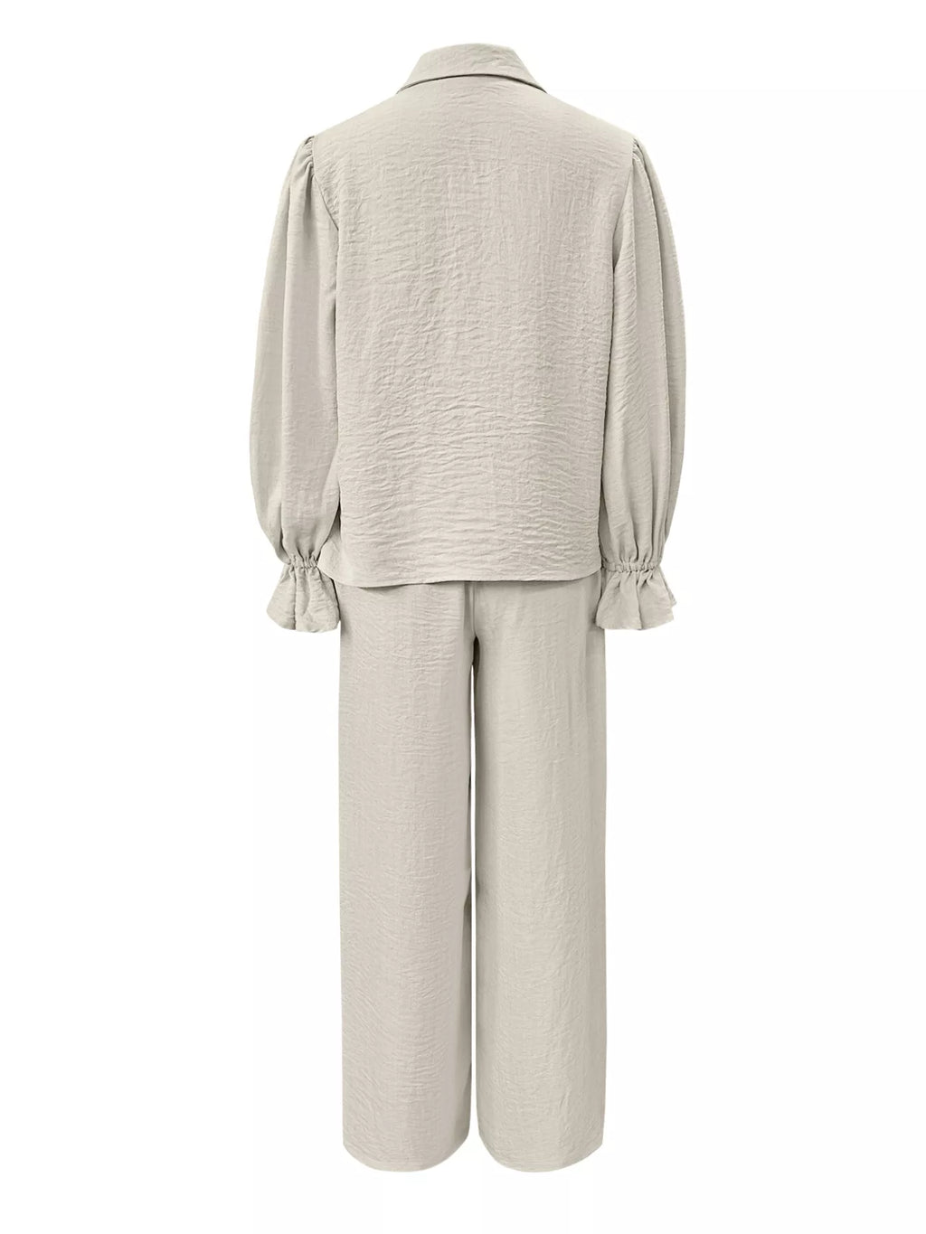 Ruffle Sleeve Shirt and Pants Set