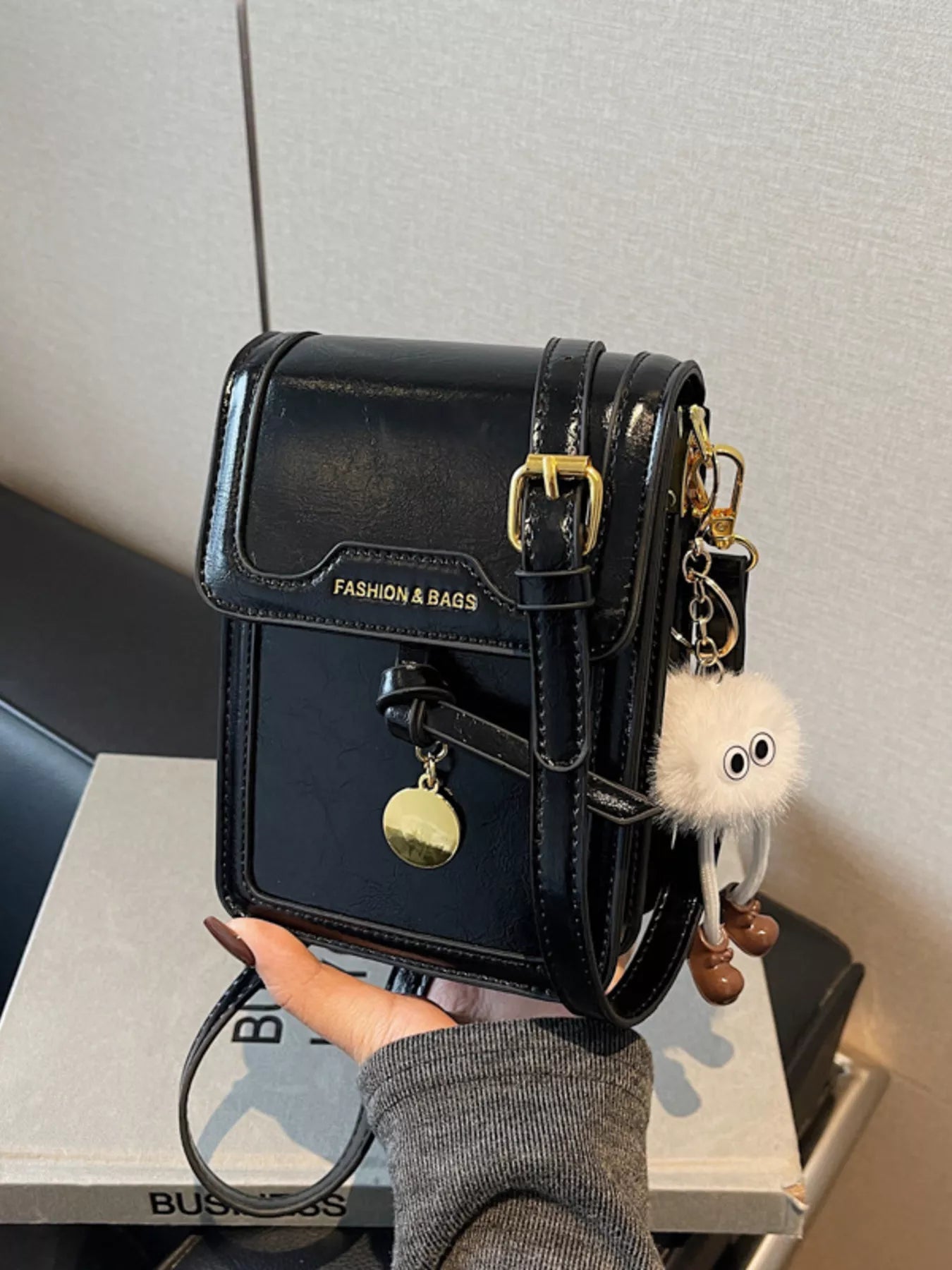 Leather Flap Crossbody Bag