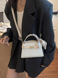 Texture Top Handle Crossbody Bag